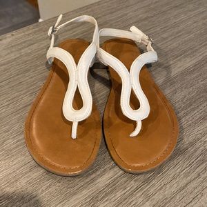 White sandals